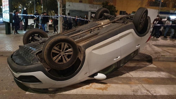 Dos heridos leves en un aparatoso accidente de tráfico en Fátima