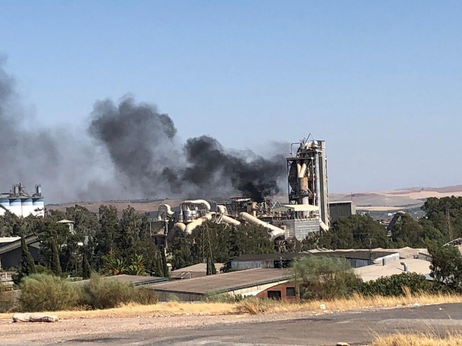 Incendio en una cinta transportadora de la fábrica Cosmos